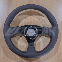 WZSEAHI Volant de course de course universel personnalisé en cuir noir style RALLY DRIFT 300mm