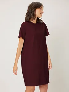 Abito T-Shirt Casual in Cotone OEM per <span class=keywords><strong>Donna</strong></span>, Manica Corta, Personalizzabile, Estivo, con Collo Rotondo - Product Image 6