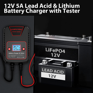 Chargeur mural intelligent magnétique 12V 5A populaire aux États-Unis pour batteries Lithium LiFePO4 AGM Plomb-acide - Product Image 5