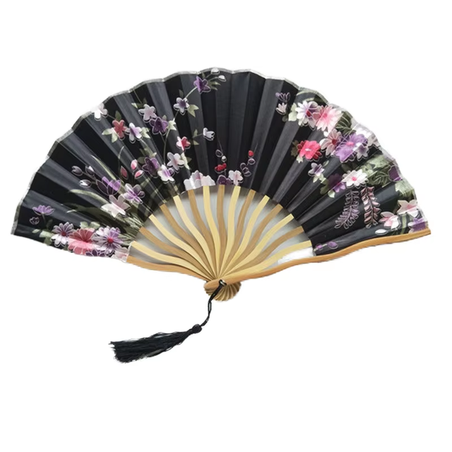 New Arrival Chinese Style Promotional Gift Fruits Custom Printed Folding Hand Held Fan with Bamboo in Summer