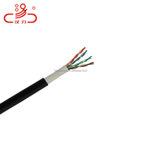 Kabel Jaringan UTP BC CCA Berkualitas Tinggi Tanpa Pelindung 4 Pasang 24AWG Cat5E dengan Jaket Ganda 8 Konduktor
