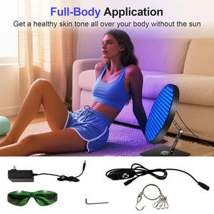 250 <b>LED</b> 460nm <b>Blue</b> <b>Light</b> Tanning Lamp 50W Desktop/Floor Stand with 360° Rotation & Telescopic Arm - Product Image 4