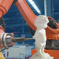Máquina Robótica CNC de 7 Ejes HUALONG, Robot KUKA para Escultura 3D en Mármol, Máquina de Grabado en Piedra de Granito en Venta
