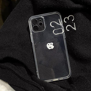 เคสโทรศัพท์มือถือสำหรับ iPhone 14 13 12 11 PRO MAX XR XS <span class=keywords><strong>7</strong></span> 8 PLUS ใส TPU <span class=keywords><strong>หน้ากาก</strong></span>ใบหน้าดีไซน์สุดสร้างสรรค์ - Product Image 6