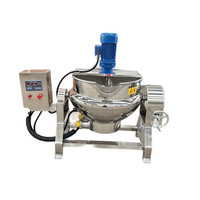 Marmite industrielle électrique à double enveloppe en acier inoxydable, inclinable, chauffante et mélangeuse, de qualité alimentaire, pour cuisson à la vapeur, Nouvelle