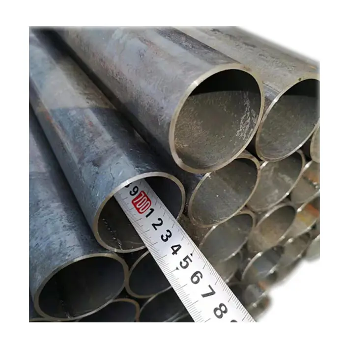 Tubo redondo de aço astm a36 st37 preto soldado tubo de aço carbono astm a52 6 polegadas 2 polegadas 8 polegadas
