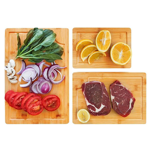 Sopewod Bộ 3 miếng tre thớt đặt thớt Hữu Cơ tre hình chữ nhật thu nhỏ bọc bền vững cắt khối - Product Image 4
