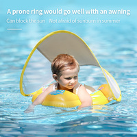 Swimbobo Conception de natation pour enfants Double Gasbag Parc de jouets aquatiques Anneau jaune Flotteur de natation Anneau gonflable pour bébé Été