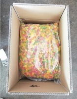 Papaye séchée et ananas séchés coupés en dés sur mesure, en diverses tailles, fruits secs naturels frais déshydratés, dés colorés mélangés, AD, bon marché