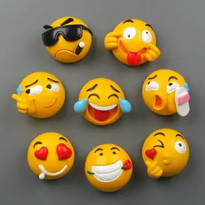 3D 재미 있은 Emojis 냉장고 자석 인터넷 귀여운 웃는 얼굴 성격 크리 에이 티브 만화 자기 스티커 냉장고 문