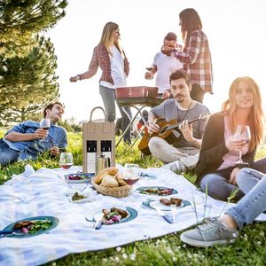 Borsa Portabottiglie in Feltro Personalizzata con Logo, Borsa per Vino Divisa in Due Scomparti, Borsa in Feltro di Alta Qualità con Gancio - Product Image 4