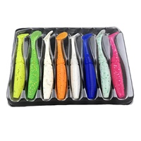 Leurre en PVC souple à queue de pagaie 75mm, 3.2g, 8 pièces, leurre de pêche en plastique souple, appât artificiel pour la pêche à l'achigan
