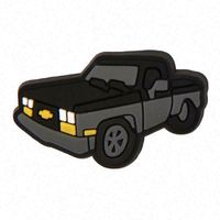 Nouveauté 2026 : Breloques de chaussures porte-bonheur en caoutchouc souple PVC design, breloque TRUCK personnalisée pour décoration, clip autocollant