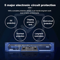 VIRE classe H Performance de scène professionnelle KTV amplificateur de puissance Audio double canal 2400W système PA amplificateur actif extérieur