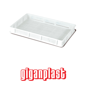 Caja de servicio perforada apilable 60 × 40 × 13 h cm, sin tapa Giganplast - Product Image 4