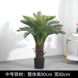 Venta caliente Decoración Para sala de estar Cycas Revoluta palmeras artificiales sagú plástico cycas bonsai plantas para decoración del hogar - Product Image 2