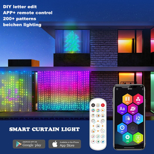 Nueva Cortina de Luces LED Programable por Aplicación, 2x2m, 400 LED, Píxel Único Inteligente RGB, Tuya, DIY, <span class=keywords><strong>para</strong></span> Fiestas y Bodas - Product Image 3