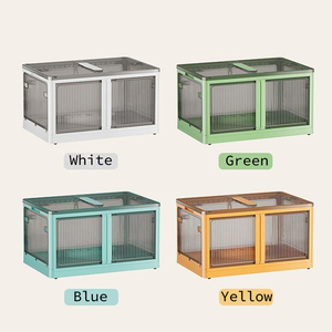 Boîte <span class=keywords><strong>de</strong></span> <span class=keywords><strong>rangement</strong></span> pliable extra-large, organisateur en plastique, placard, vêtements, literie, accès cinq côtés, conteneur à jouets avec roulettes - Product Image 6