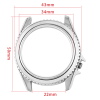 Boîtier de montre personnalisé en acier inoxydable 316L, lunette en céramique cristal saphir 39mm 43mm 007 Design pour NH35 NH36 MIYOTA 8215 9015