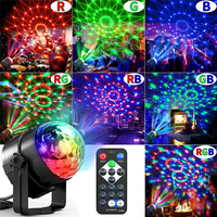 Lumière de scène LED rotative pour discothèque, boule DJ, stroboscope, télécommande, contrôle sonore, lampe laser RGB magique pour voiture, cadeau de Noël, fête, club, spectacle laser