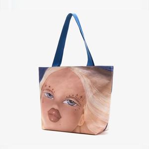 Sac à main pour femmes écologique en toile Sac de plage de voyage Sac fourre-tout imperméable avec logo brodé Sacs pour femmes - Product Image 1