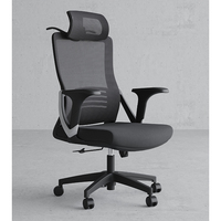 Chaise de bureau à cadre en aluminium de haute qualité, à mailles complètes, avec réglages multifonctions, à dossier haut, chaise de bureau ergonomique pour la maison