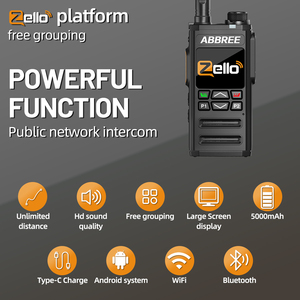 Talkie-walkie réseau ABBREE GP-268 <span class=keywords><strong>POC</strong></span> avec Zello WiFi, portée illimitée, appels mondiaux, radio amateur pour chantier de construction, <span class=keywords><strong>ski</strong></span> - Product Image 2