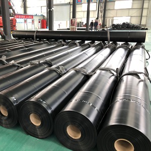 Revestimiento de <span class=keywords><strong>estanque</strong></span> de Geomembrana de polietileno de alta densidad 45 Mil 1,0mm 1,5mm Hdpe Heap Liach Canvas para minería Precio de membrana impermeable - Product Image 4