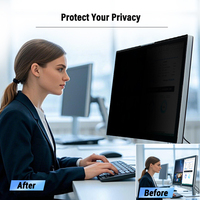 21.5 \ "Filtre de confidentialité anti-éblouissement pour ordinateur portable 2.5D PET Film de protection d'écran amovible Caractéristiques anti-peep