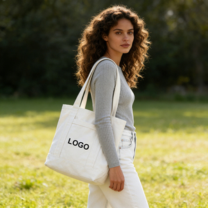 Sac fourre-tout mini en toile robuste personnalisé, de haute qualité, pour courses, en coton vierge, avec logo imprimé - Product Image 3