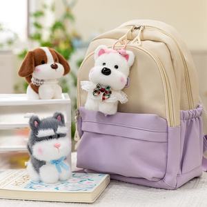 Porte-clés en peluche personnalisé de 13 cm Westie et Cavalier <span class=keywords><strong>King</strong></span> Charles Spaniel, vente en gros de jouets en peluche pour chien pour breloque de sac - Product Image 4