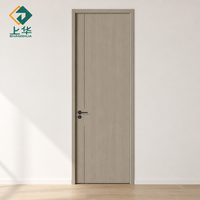 Porte intérieure en MDF personnalisée, panneau de porte en bois pour couloir, style élégant, laque mate, emballage standard d'exportation