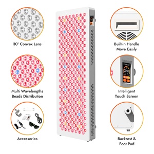 <span class=keywords><strong>Lampe</strong></span> de luminothérapie à 9 longueurs d'onde 480/590/660 850/1060nm Lumière <span class=keywords><strong>infrarouge</strong></span> 300 LED Panneau de luminothérapie rouge pour le visage et le corps - Product Image 2