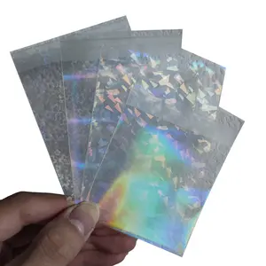 Wholesale Self Adhesive Plastic Bag Small Holographic Transparent Cellophane Gift Pouch Storage Packaging Bags