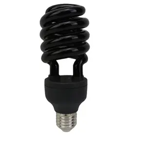 Fabrik preis Halb spirale CFL Energie spar lampe Natürliche Farb lampe Schwarze Lampe mit lila Licht