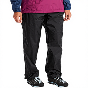 Pantalon plat à cordon de serrage et fermeture éclair intégrale pour femmes |   Léger, imperméable, 100% nylon, fusion sans couture - Product Image 1