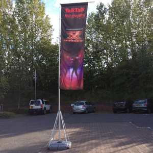 Tùy chỉnh hai mặt đường phố cực ngoài trời dọc Treo Cờ quảng cáo biểu ngữ cho cờ cực - Product Image 2