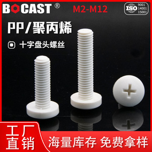 Vis à tête cylindrique en plastique blanc Bocast M2 M12, boulons isolants métriques en PP pour l'électronique et les machines - Product Image 4