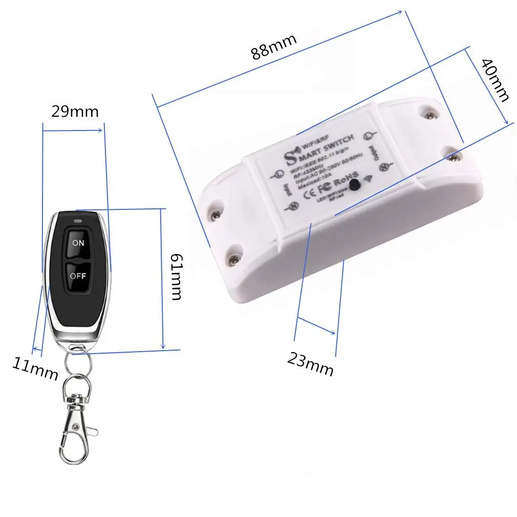 Bộ Phận Điều Chỉnh WIFI Tiêu Chuẩn Quốc Gia Công Tắc Hẹn Giờ Thiết Bị Bật/Tắt Điều Khiển Bằng Giọng Nói Điều Khiển Từ Xa Bằng Ứng Dụng Di Động Công Tắc Thông Minh