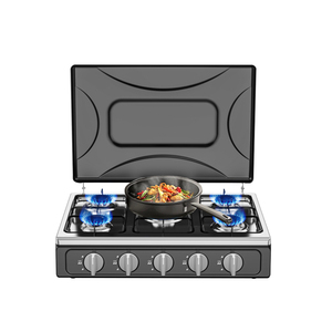 5 Burner Portable <strong>Gas</strong> Stove for Household Outdoor RV Hotel Use Stainless Steel Surface <strong>LPG</strong> <strong>Cooker</strong> - Product Image 4