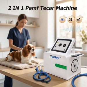 Appareil combiné ODM Tecar PEMF pour la réduction de l'inflammation et la guérison des tissus profonds, machine magnétique Tecar PEMF 448k pour animaux - Product Image 1
