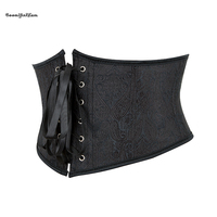 XS S M L XL XXL XXXL Large Ceinture Brocart Underbust Corselet Gothique Poitrine Binder Bustier Cupless Corset Croix Bandage Crop Top