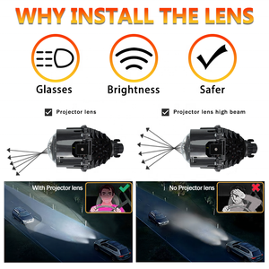 हाई ल्यूमेन 2.5 इंच की एलईडी हेडलाइट 150w डुअल लेजर लाइट सुपर-डिबेयर लाइट सुपर अस्वीकृति - Product Image 6