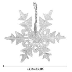 Bông Tuyết Rèm Cửa Sổ Đèn Giáng Sinh 2M 96 LED Trắng Ấm Có Thể Sạc Lại 8 Chế độ Trong Nhà Ngoài Trời Trang Trí Kỳ Nghỉ - Product Image 2