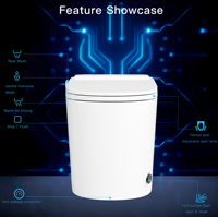 WC intelligent avec bidet 1000g MaP, ouverture/fermeture automatique, distributeur de mousse, siège chauffant, réservoir intégré, télécommande, forme allongée, vente en gros