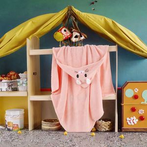 Toallas de Baño y Playa con Capucha de Microfibra con Estampado Animal, Producción Directa de Fábrica, para Bebés - Product Image 3