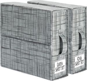 Foldable <b>Bedding</b> Organizer Under Bed Storage Bins <b>Sheets</b> Duvet Covers Organizer Box Pillowcases Collapsible Zipper - Product Image 1