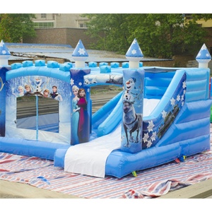 Château gonflable commercial d'extérieur, personnages de Frozen, respectueux de l'environnement, capacité 200-500 kg, taille 4x5 m, pour enfants, jardin - Product Image 4