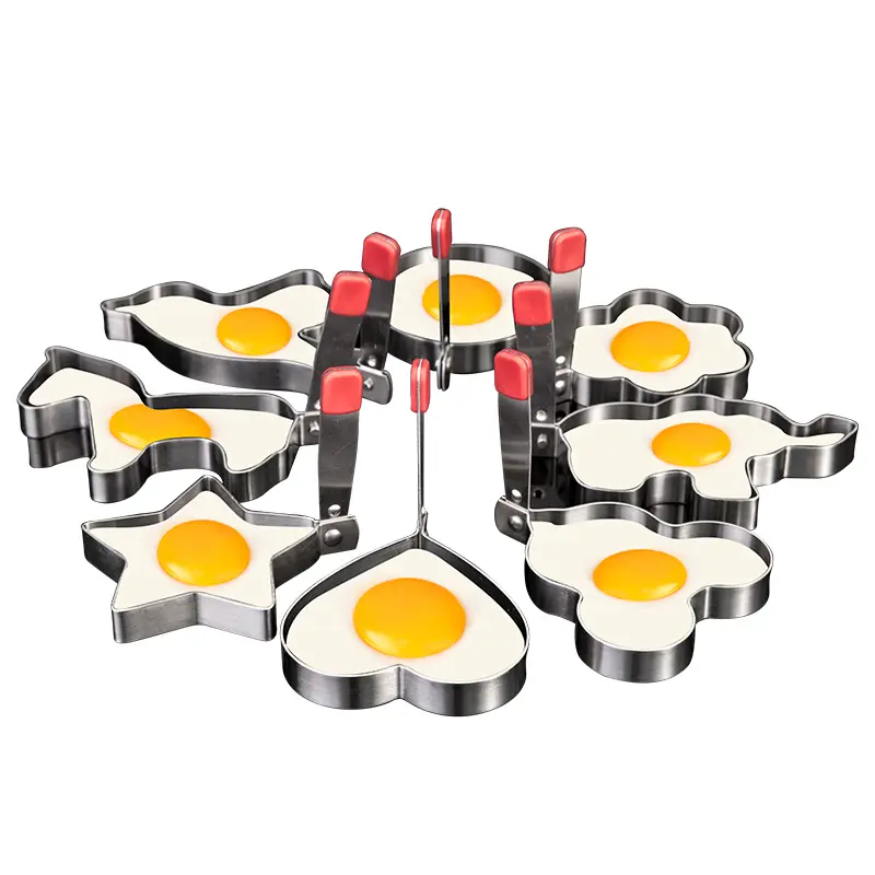 CX0311 Accesorios de cocina Gadget Molde de huevo de acero inoxidable Anillo de huevo Molde de panqueque