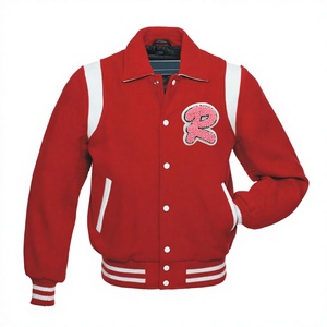 Chaqueta Letterman de Lana y Cuero de Alta Calidad para Hombre y Mujer, Logotipo Bordado Personalizado, Servicio OEM Clásico Premium - Product Image 3